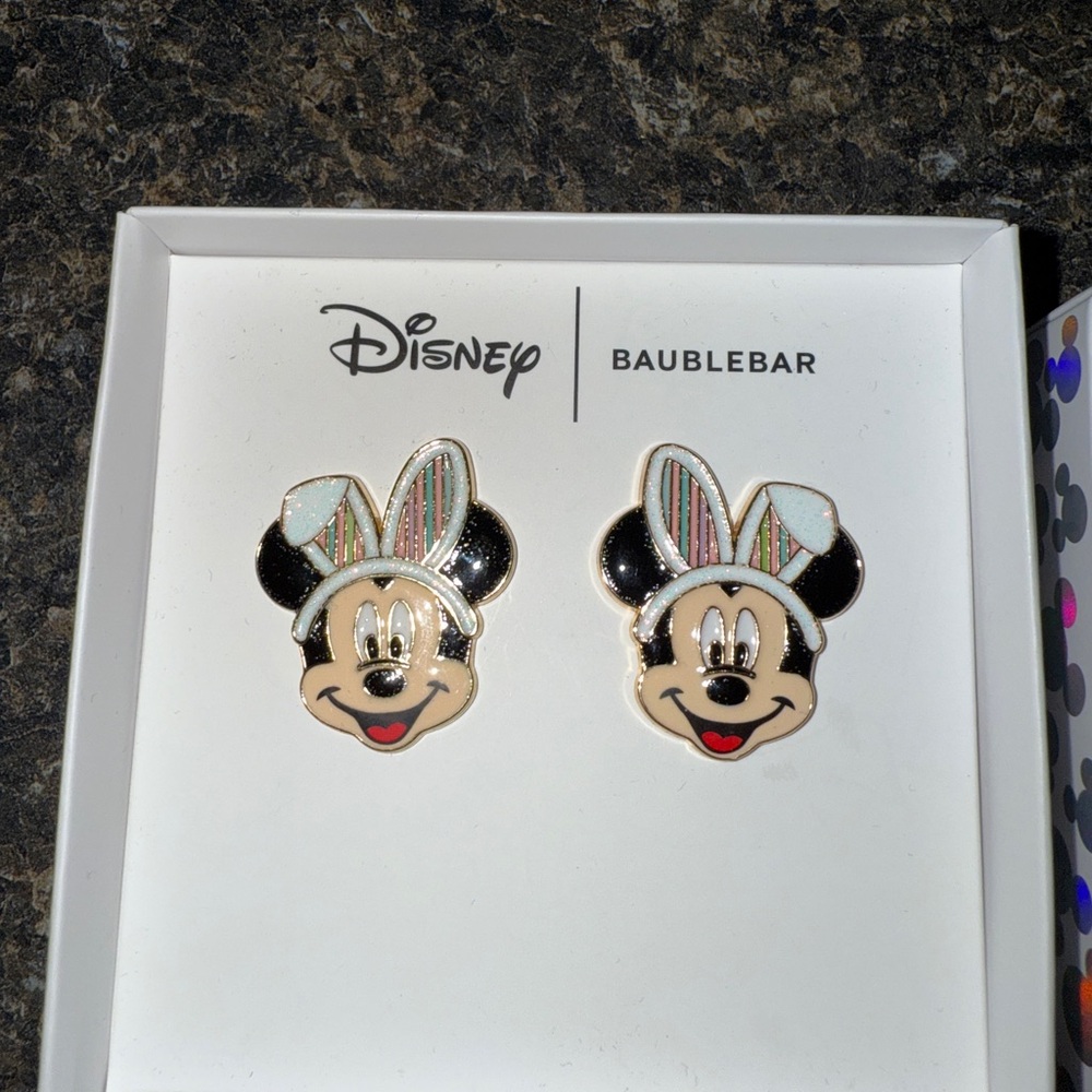 BaubleBar Easter Bunny Mickey Mouse Stud Earrings